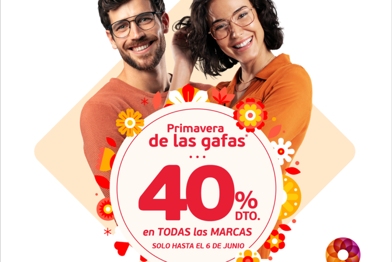 40% DE DESCUENTO EN TODAS LAS MARCAS DE GAFAS